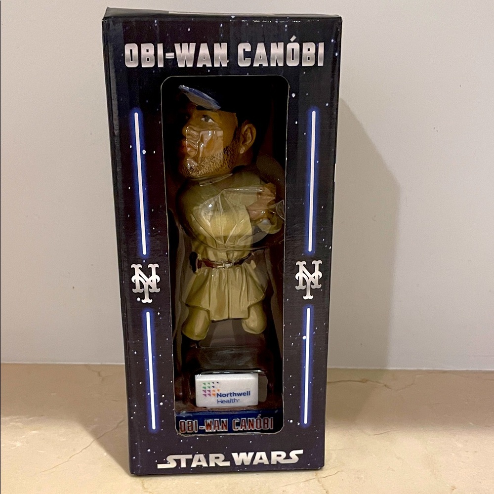 2019 NY Mets Robinson Cano Obi-Wan Canobi Star Wars Bobblehead - New In Box